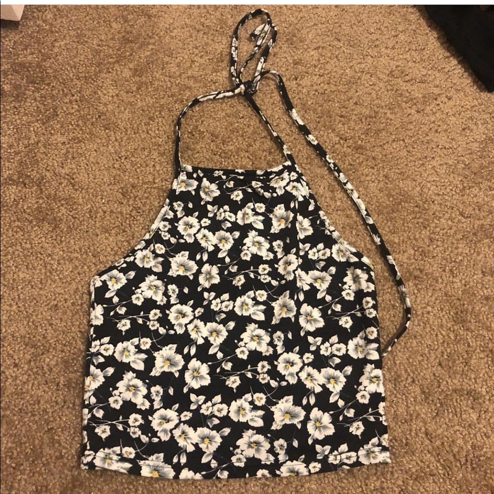 Daisy printed halter top